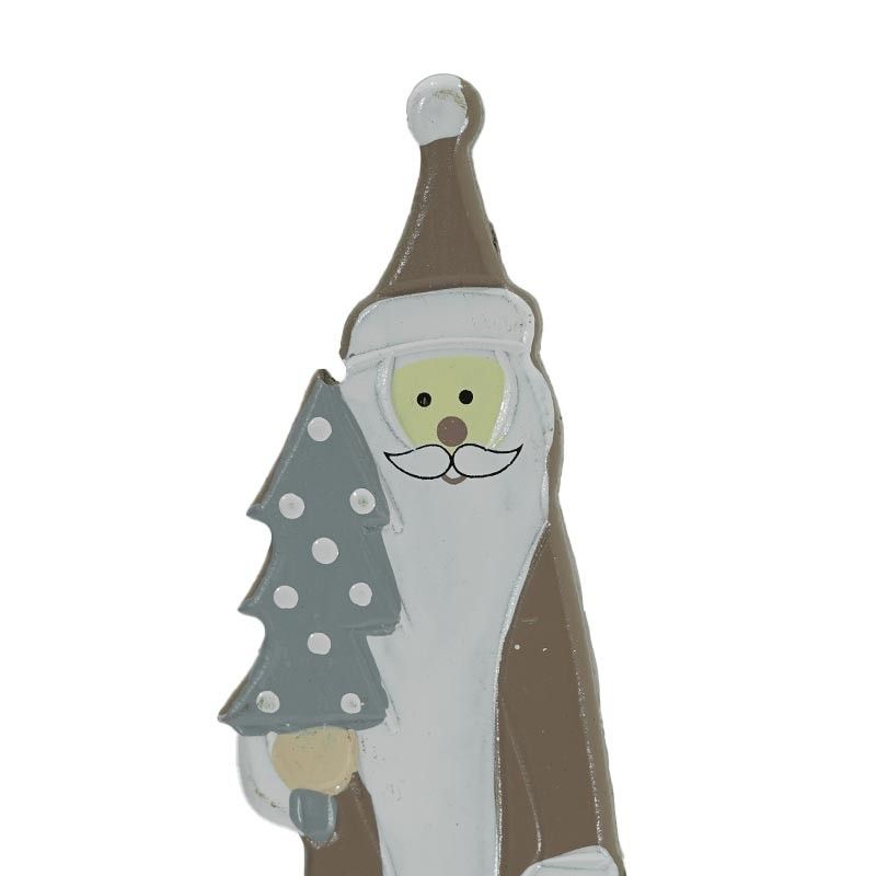 Babbo Natale in Legno Marrone H.25 cm
