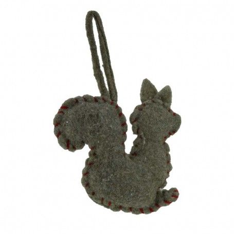 Scoiattolo Natalizio in Tessuto da Appendere