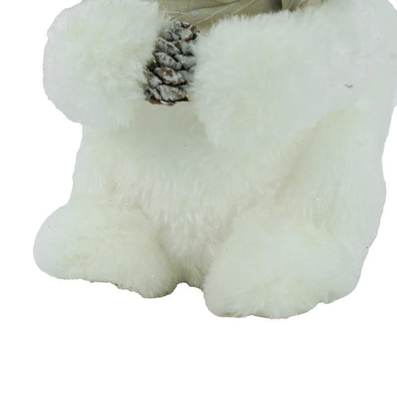 Scoiattolo Natalizio Bianco con Pigna H.18 cm