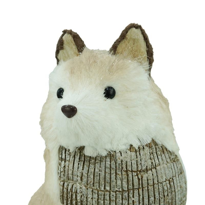 Volpe Marrone e Beige H.34 cm