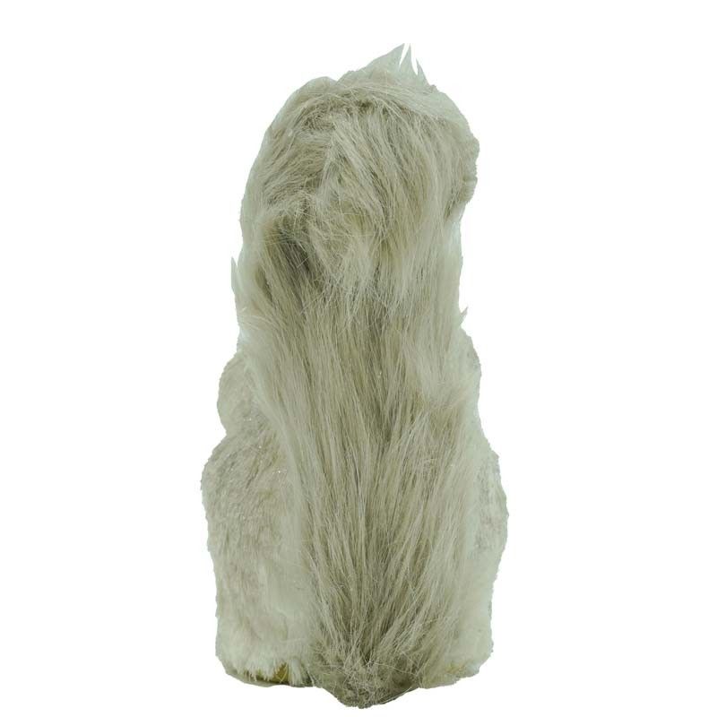 Scoiattolo Natalizio Bianco e Grigio H.26 cm
