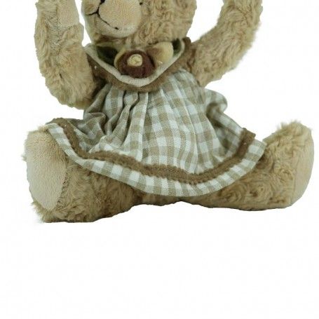 Orsetto con Abito Bianco e Marrone