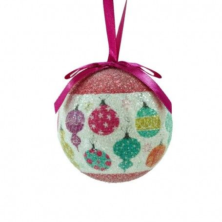 Scatola con Palle Natalizie a Fantasia D.7,5 cm