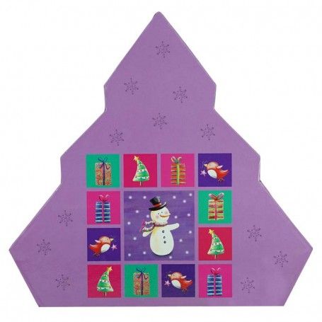 Scatola con Palle Natalizie Viola D.7,5 cm