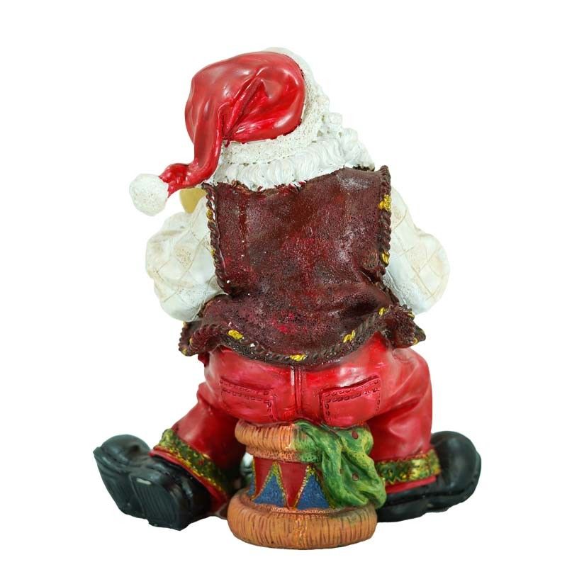 Babbo Natale con Bonghetto in Resina H.20 cm