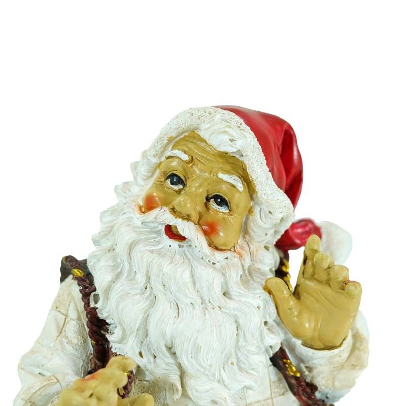 Babbo Natale con Bonghetto in Resina H.20 cm