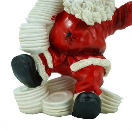 Babbo Natale in Resina con Piatti H.20 cm