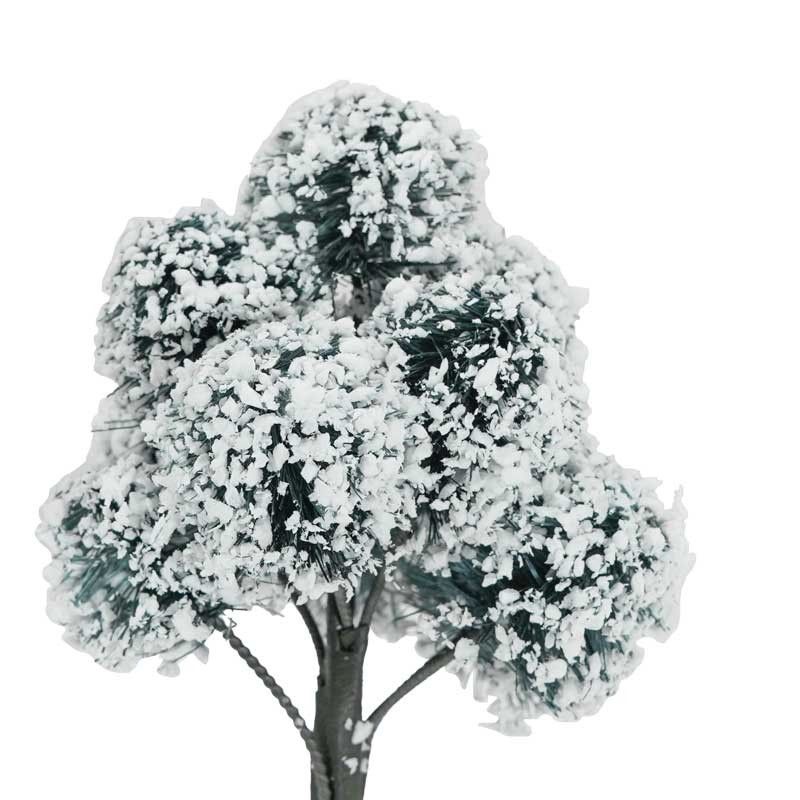 Alberelli Natalizi Innevati in Pvc H.10 cm Set da 2