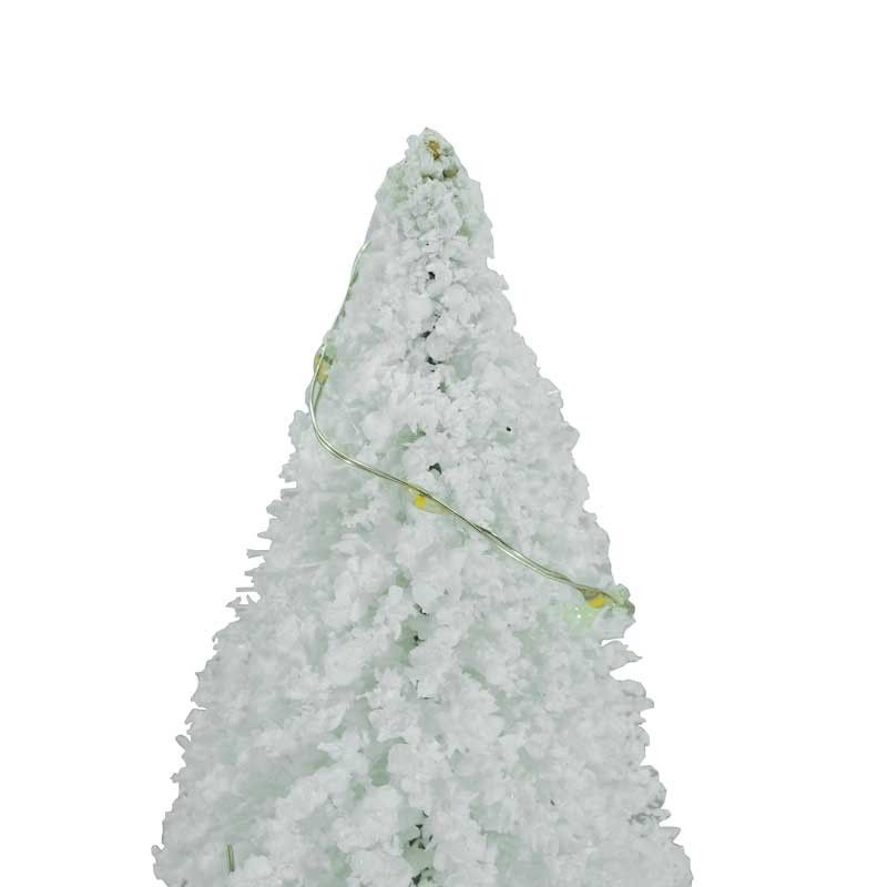 Alberello Natalizio Bianco in Pvc con Luci Led Calde