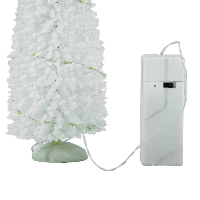 Alberello Natalizio Bianco in Pvc con Luci Led Calde