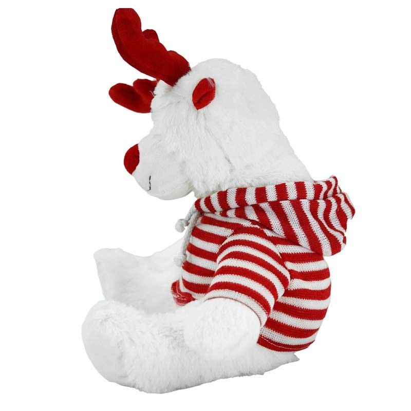 Renna Natalizia Bianca in Peluche 3 Misure