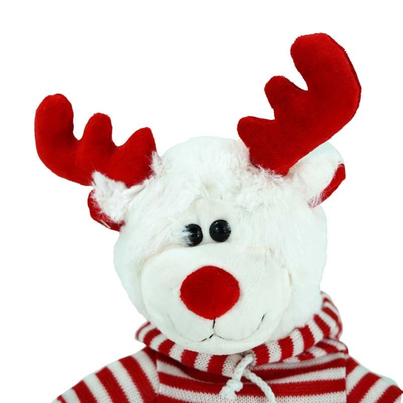Renna Natalizia Bianca in Peluche 3 Misure
