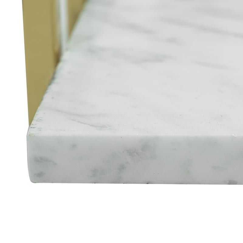 Vassoio di Lusso in Marmo Bianco e Oro 2 Misure