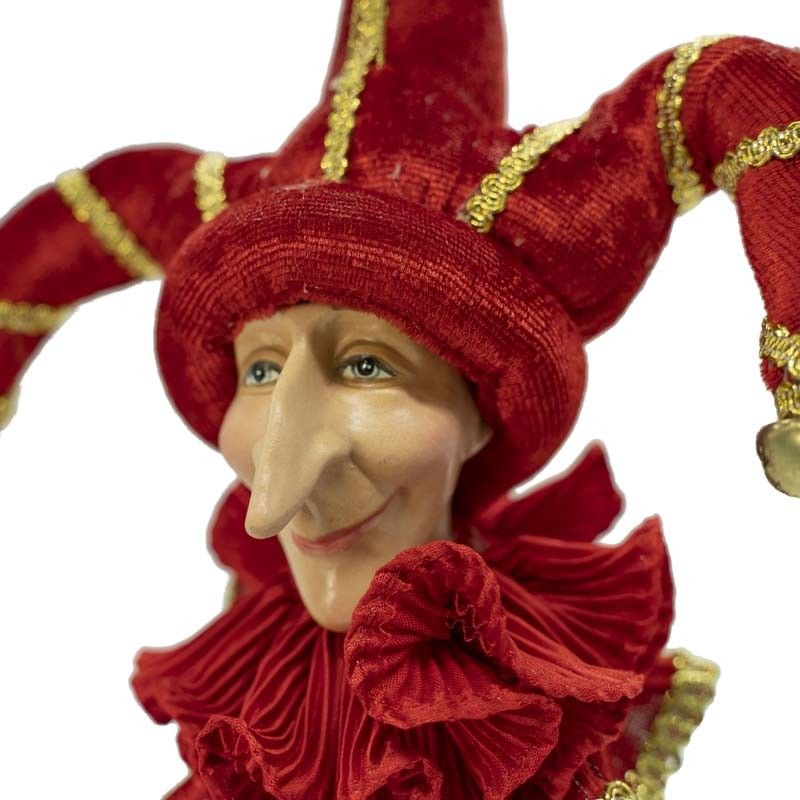 Jolly da Appendere Rosso e Oro H.13 cm