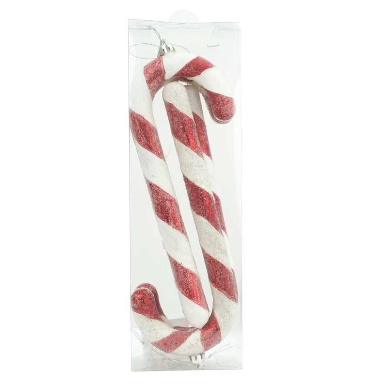Bastoncini Natalizi Bianchi e Rossi H.25 cm Conf. da 4 Pz
