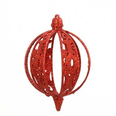 Palle di Natale Glitterate D.10 cm Conf. da 3 Pz