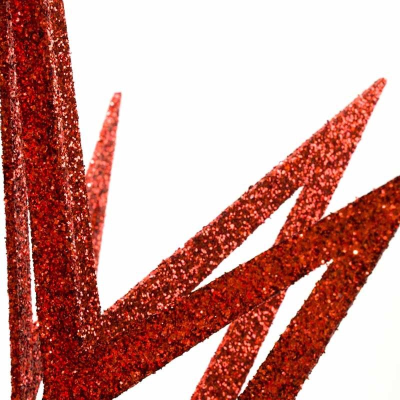 Stella 3D Natalizia Rossa Glitterata 3 Misure