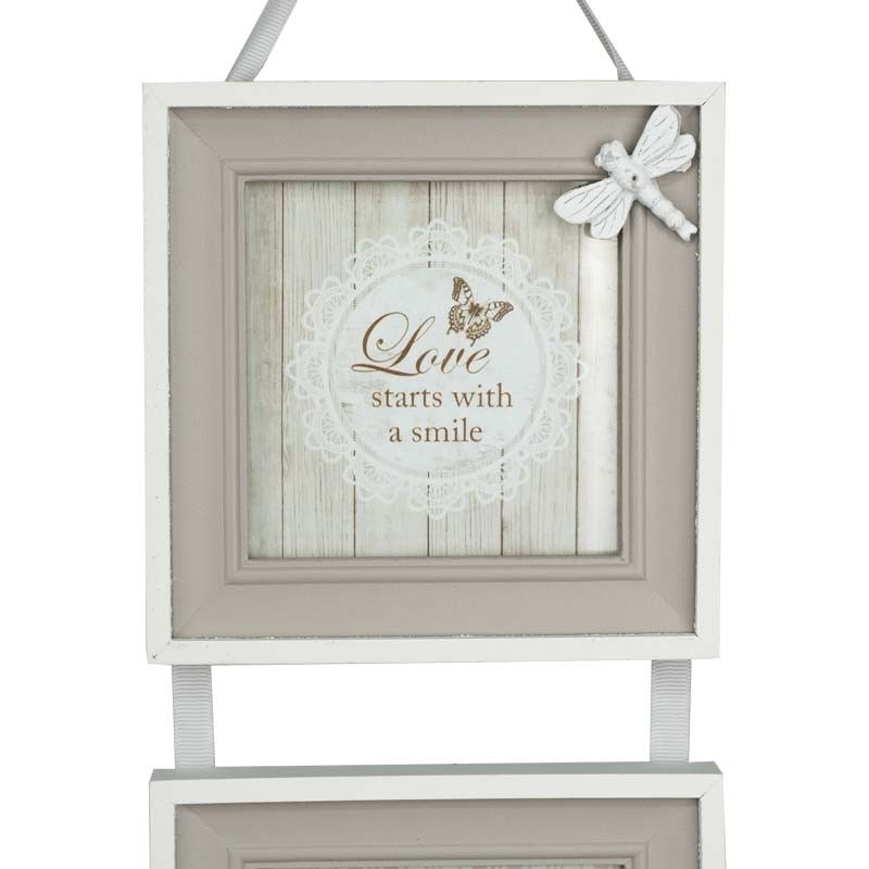 Tre Cornici da Appendere in Legno 14x51 cm