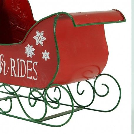 Slitta Natalizia in Latta Rossa H.27 cm