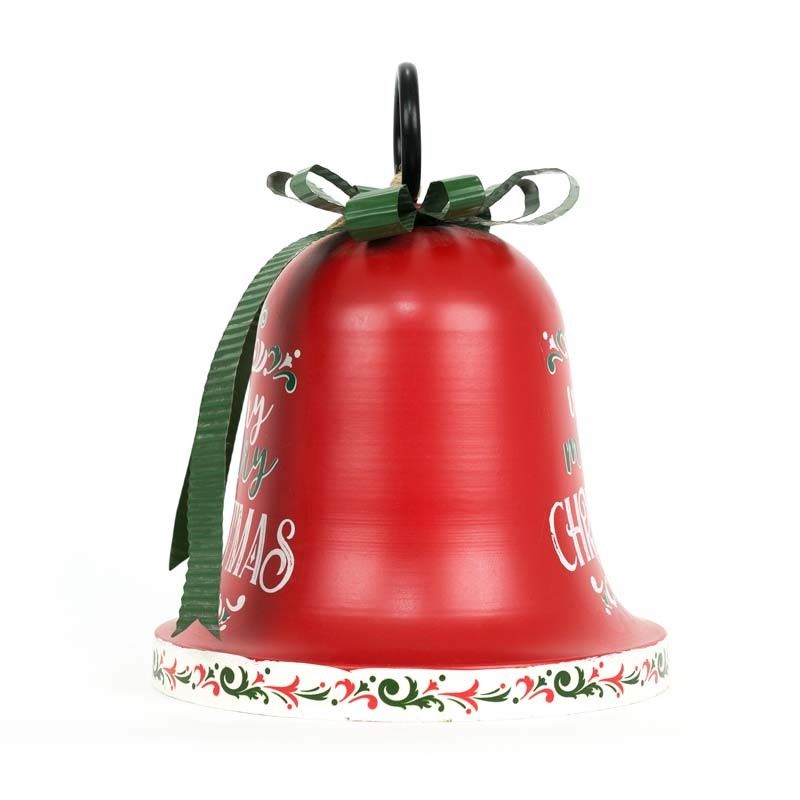 Campana Natalizia in Latta Rossa H.28 cm