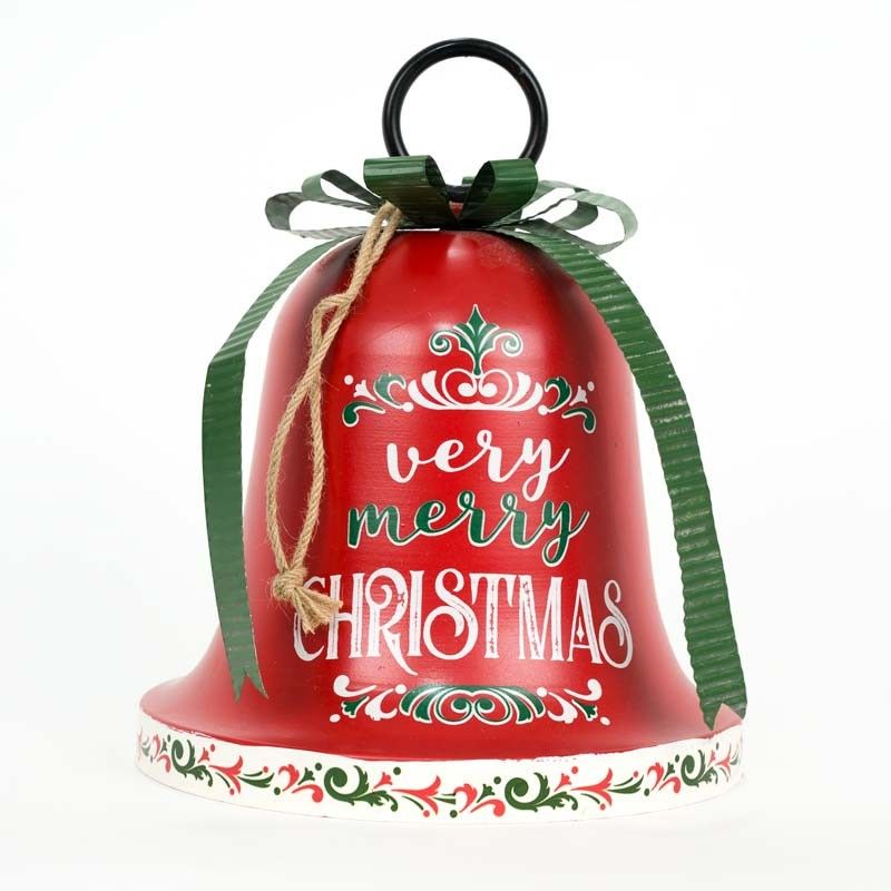 Campana Natalizia in Latta Rossa H.28 cm