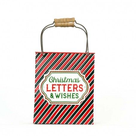 Busta Natalizia in Latta con Manici H.24 cm