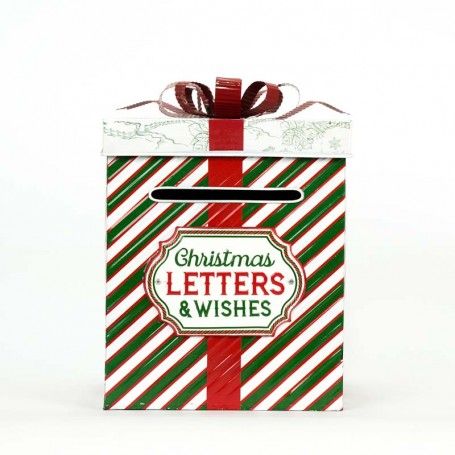 Set 2 Scatole Portalettere Natalizie in Latta H.27/31 cm