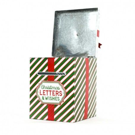 Set 2 Scatole Portalettere Natalizie in Latta H.27/31 cm