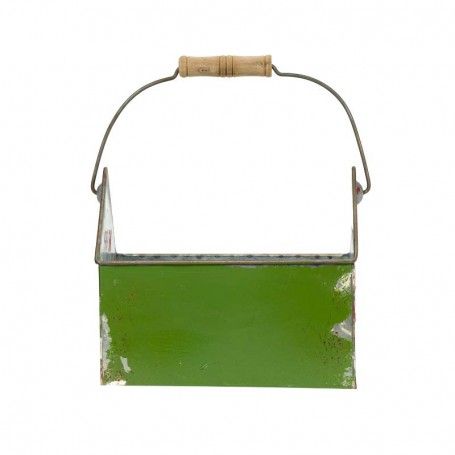 Cassetta Natalizia con Manici in Latta Rossa e Verde