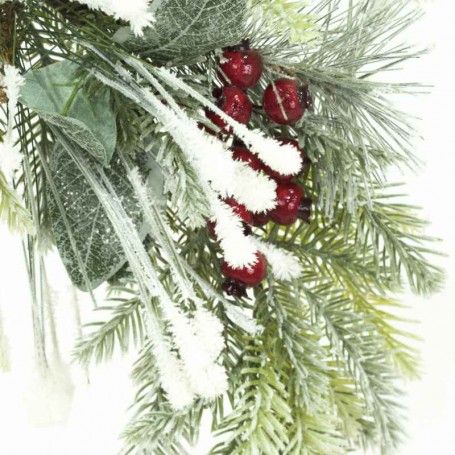 Swag Natalizio Innevato con Pigne e Bacche 70 cm