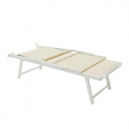 Lettino Prendisole da Giardino in Alluminio Taupe | Simba