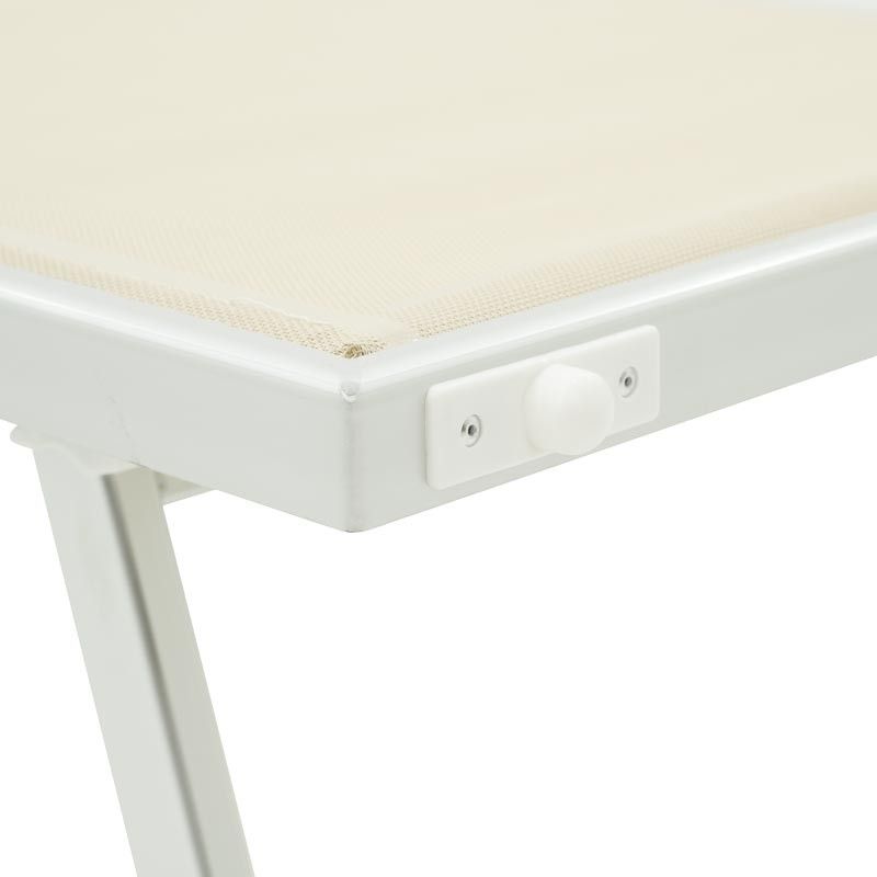 Lettino Prendisole da Giardino in Alluminio Taupe | Simba