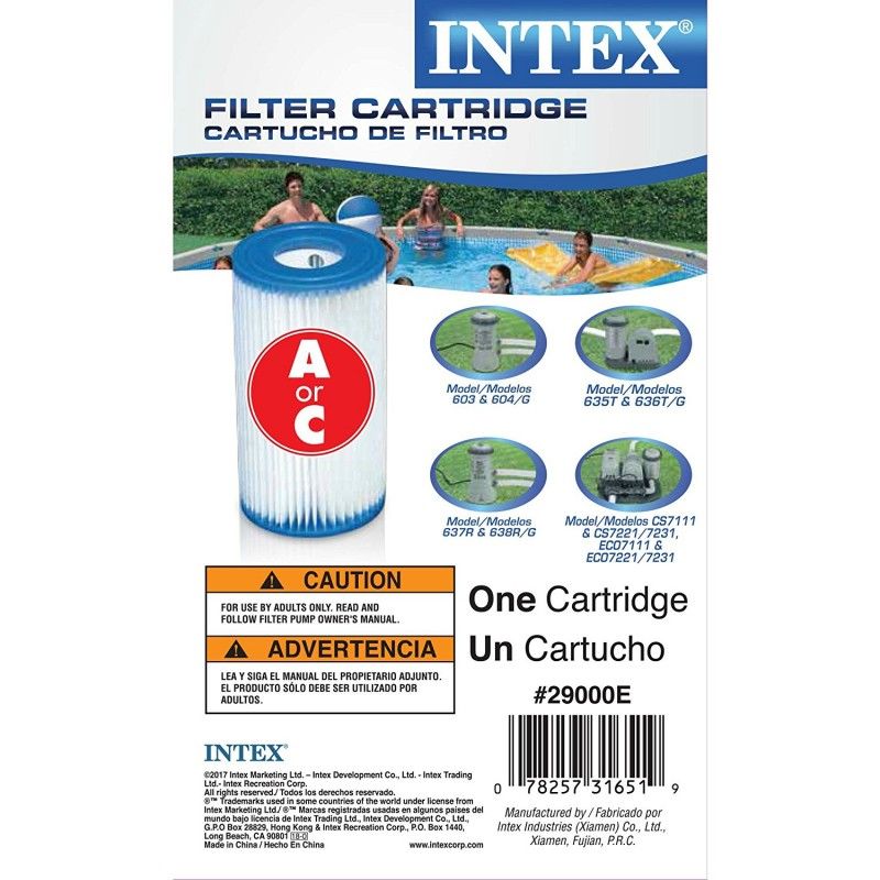 Filtro Cartuccia Tipo A - Intex 29000