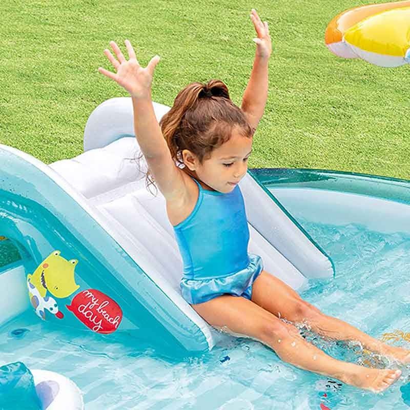 Play Center con Scivolo Gonfiabile 201x170xH.84 cm - Intex 57165