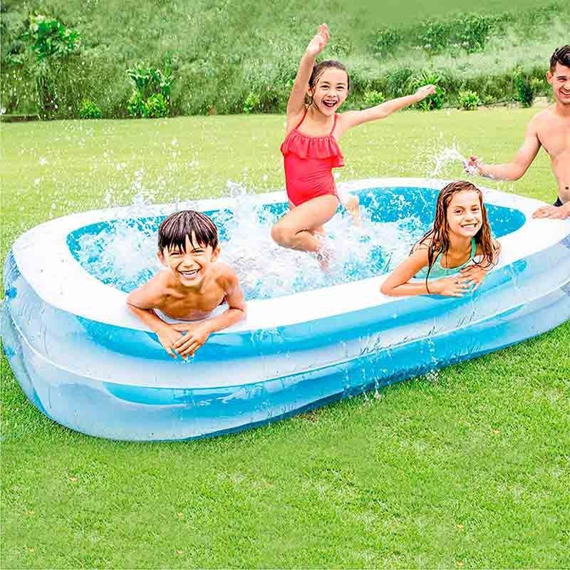 Piscina Gonfiabile Rettangolare 262x175xH.56 cm - Intex 56483