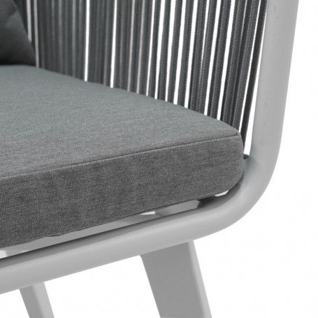 Tavolo Rettangolare per Esterni in Alluminio Bianco e Grigio | Panarea