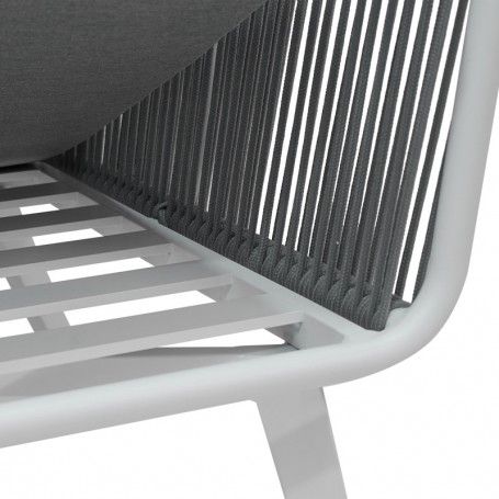 Tavolo Rettangolare per Esterni in Alluminio Bianco e Grigio | Panarea