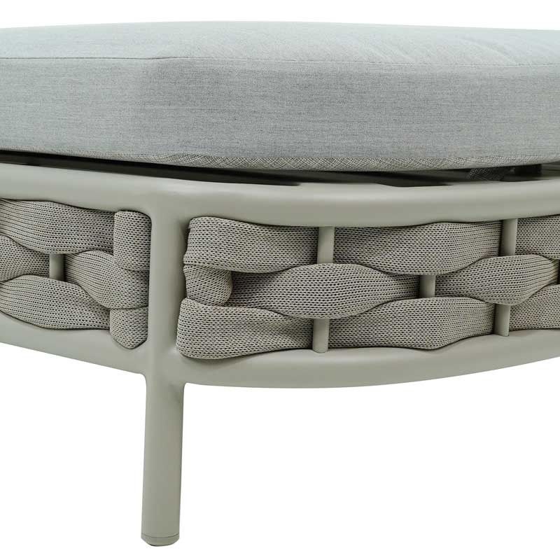 Lettino Prendisole da Giardino in Alluminio e Corda Grigio - Medusa