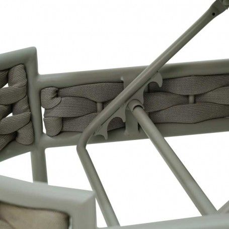Lettino Prendisole da Giardino in Alluminio e Corda Grigio - Medusa
