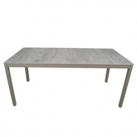 Tavolo Rettangolare in Alluminio e Corde Grigio - Venere