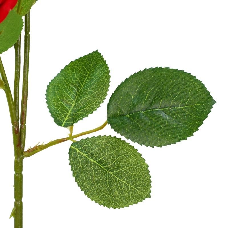 Ramo con 3 Rose in Velluto Rosso H.55 cm