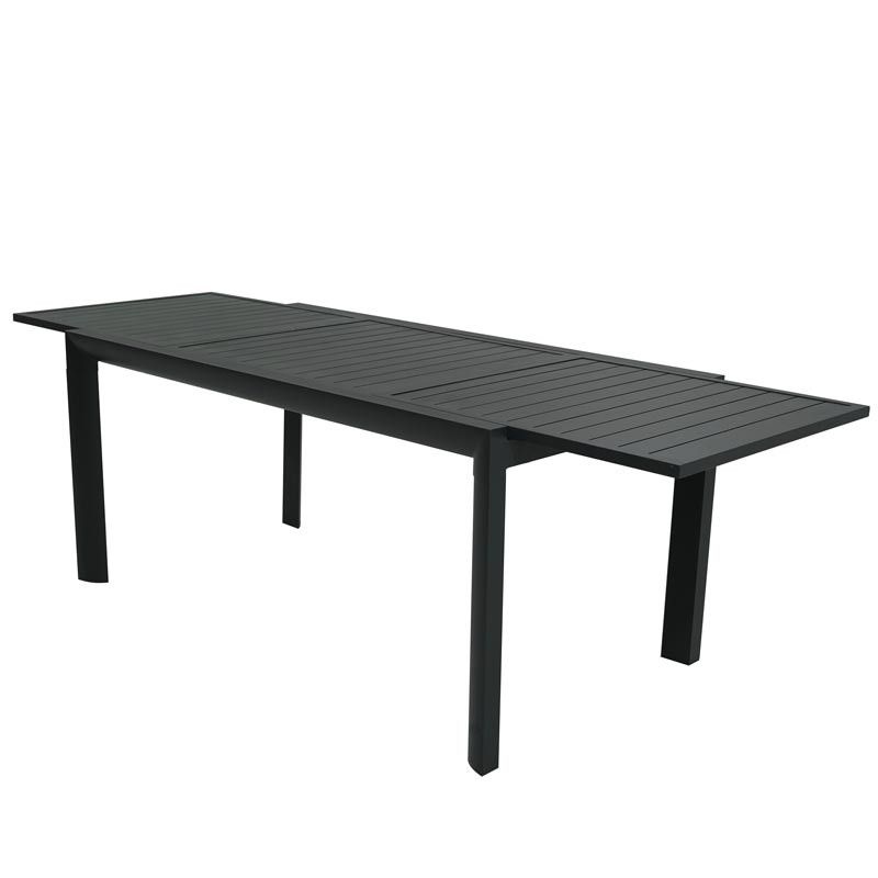 Tavolo Rettangolare Allungabile in Alluminio Antracite |Coffee