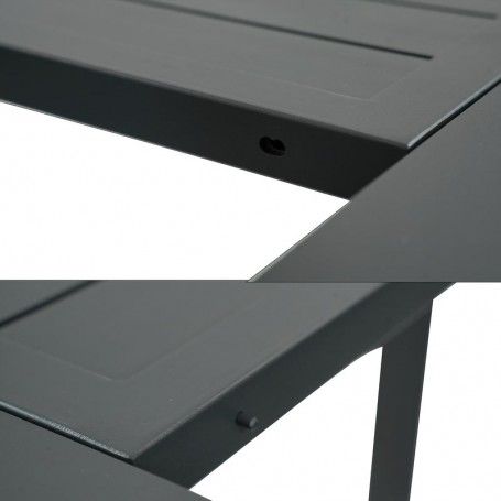 Tavolo Rettangolare Allungabile in Alluminio Antracite |Coffee