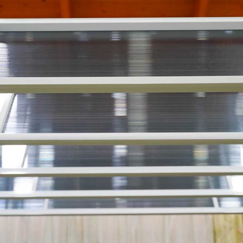 Gazebo da Giardino in Alluminio Bianco 3x3 m Copertura con Pannelli Mobili