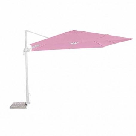 Ombrellone Decentrato da Giardino in Alluminio 3x4 mt Rosa | Alba