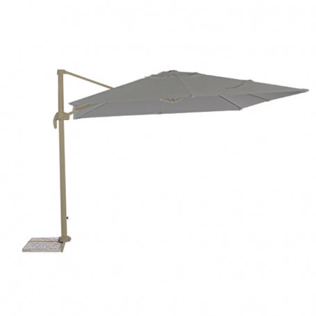 Ombrellone Decentrato da Giardino in Alluminio 3x4 mt Grigio-Tortora | Alba