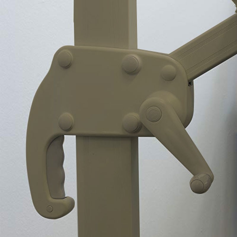 Ombrellone Decentrato da Giardino in Alluminio 3x4 mt Grigio-Tortora | Alba