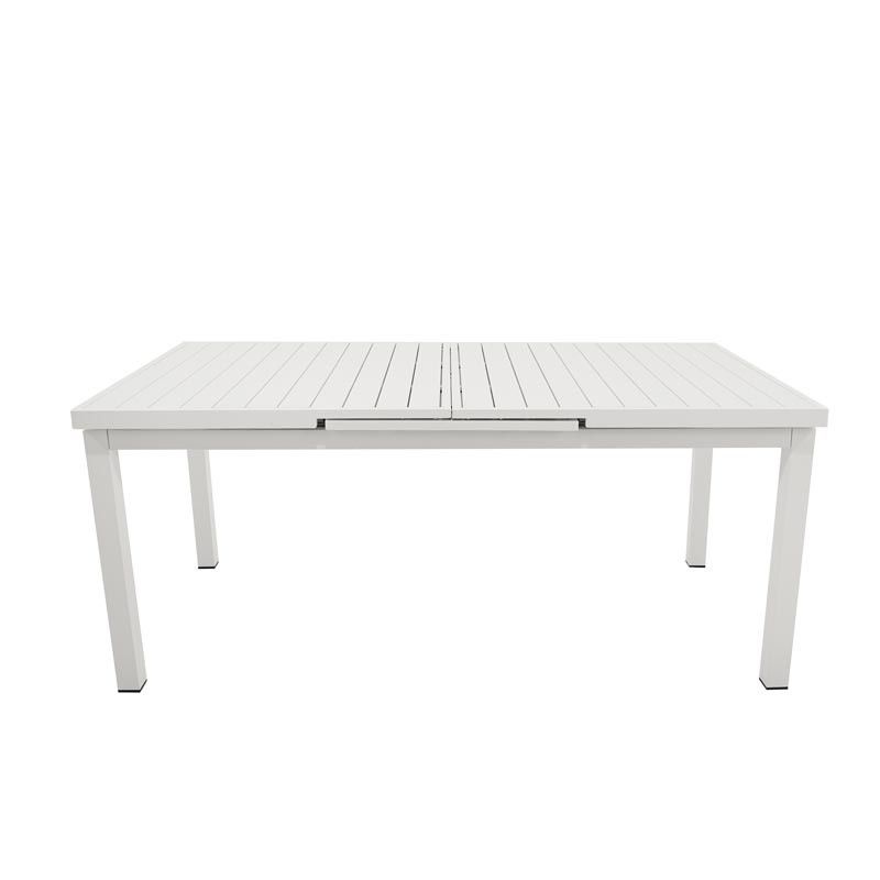 Tavolo Rettangolare Allungabile in Alluminio Bianco | Aci