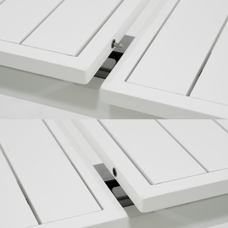 Tavolo Rettangolare Allungabile in Alluminio Bianco | Aci