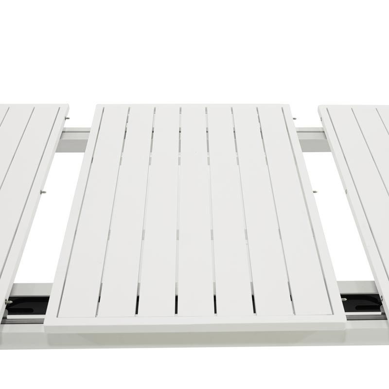 Tavolo Rettangolare Allungabile in Alluminio Bianco | Aci